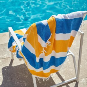 striped pool towel